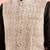 silver nehru jacket | jacquard leaves design with geometric thread embroidery