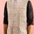 silver geometric jacquard nehru jacket with black kurta pyjama set | wedding party wear