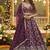purple jacquard sequin thread work lehenga choli set