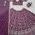 purple jacquard sequin thread work lehenga choli set