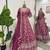 wine jacquard lehenga choli gold thread sequin work