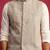grey chikankari nehru jacket with cream satin kurta pant set | wedding & festive wear