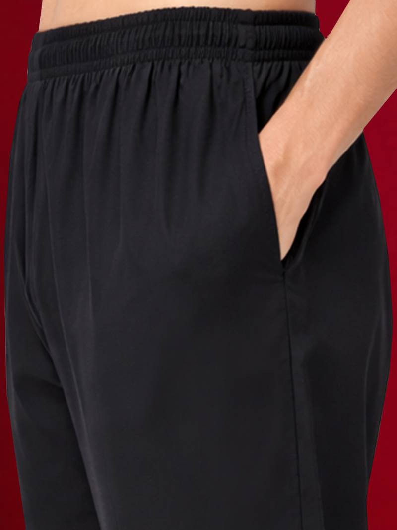 black quilted cutdana work nehru jacket with kurta pyjama set | 3-piece luxury festive ethnic wear