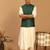 green embroidered nehru jacket set with cream self design kurta & viscose pyjama | wedding festive wear