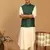 green embroidered nehru jacket set with cream self design kurta & viscose pyjama | wedding festive wear