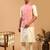 pink sequin nehru jacket set with cream kurta & viscose pyjama | wedding festive wear