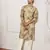 chiku silk blend floral printed nehru jacket kurta pyjama set | festive party wear