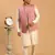 onion mirror work nehru jacket with cream kurta pyjama set | unique contrast 3-piece festive ethnic wear