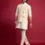 cream mirror work nehru jacket with satin kurta pant set | wedding & festive wear