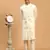 cream mirror work nehru jacket with kurta pyjama set | 3-piece all-over embellished festive wear