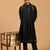 black mirror work nehru jacket set with kurta pyjama & mirror dupatta | party festive wear