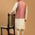 cream mirror work nehru jacket with viscose kurta pyjama set | 3-piece comfortable festive ethnic wear