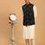 black mirror work nehru jacket with kurta pyjama set | 3-piece embellished festive outfit