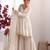 White mal chanderi sharara set designer mirror work outfit