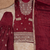 Maroon Silk Sequence Work Kurta Palazzo and Dupatta 3pc Set