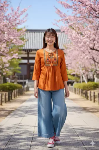 Women's Rayon Embroidered Rayon Top | #IndianHandmade