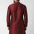 Maroon embroidered dupion silk kurta