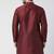 Maroon embroidered dupion silk kurta
