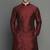 Maroon embroidered dupion silk kurta