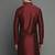 Maroon embroidered dupion silk kurta