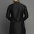 Black embroidered dupion silk kurta