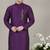 Purple embroidered dupion silk kurta