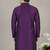 Purple embroidered dupion silk kurta