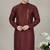 Maroon embroidered dupion silk kurta
