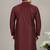 Maroon embroidered dupion silk kurta