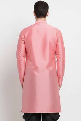 Peach dupion silk kurta 2