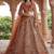 Great Orange Embroidered Silk Bridal Lehenga Choli With Double Dupatta