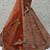 Great Orange Embroidered Silk Bridal Lehenga Choli With Double Dupatta