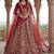 Classic Red Embroidered Silk Bridal Lehenga Choli With Double Dupatta