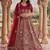 Classic Red Embroidered Silk Bridal Lehenga Choli With Double Dupatta
