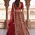 Classic Red Embroidered Silk Bridal Lehenga Choli With Double Dupatta