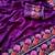 Purple Color Embroidered Tussar Silk Saree