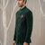 B.green thread and sequins embroidered bandhgala on velvet