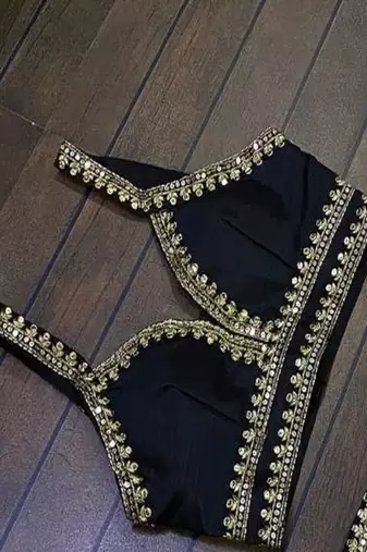 Black Color Heavy Kasturi Silk Lehenga Choli With Sequence and Dori Work