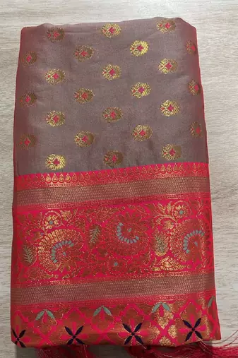 sea green banarasi saree with blouse piece 