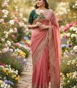 Corol Color Soft Space Chiffon Fancy Saree