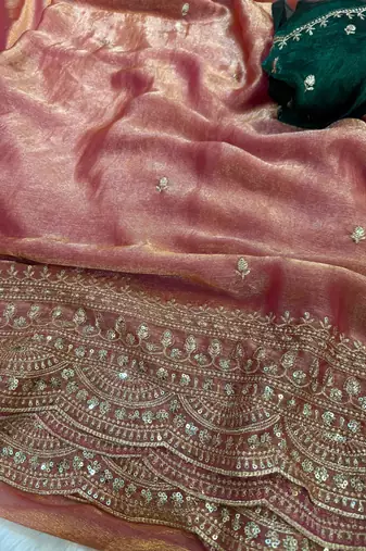 Corol Color Soft Space Chiffon Fancy Saree