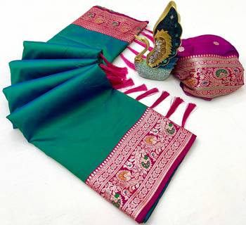 Green Color Premium Silk Saree Collection 3