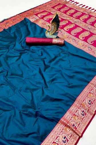 Navy Blue Color Premium Silk Saree Collection