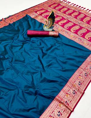 Navy Blue Color Premium Silk Saree Collection 1