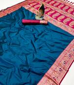 Navy Blue Color Premium Silk Saree Collection
