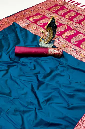 Navy Blue Color Premium Silk Saree Collection
