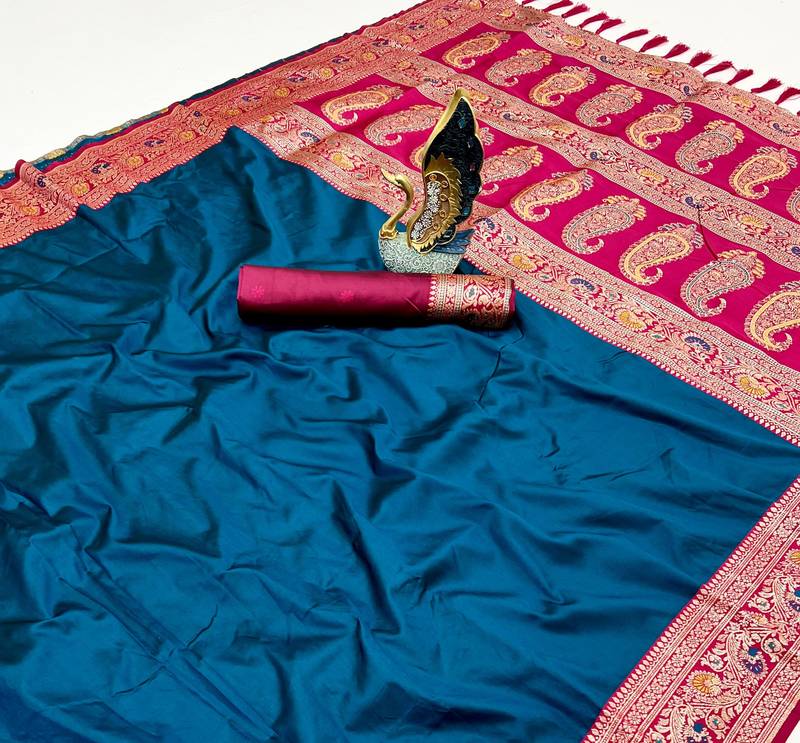 Navy Blue Color Premium Silk Saree Collection