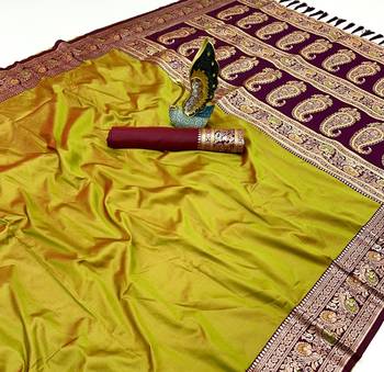 Olive Color Premium Silk Saree Collection 2
