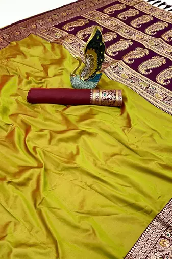 Olive Color Premium Silk Saree Collection