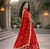 red vichitra lehenga set with cording sequin embroidery